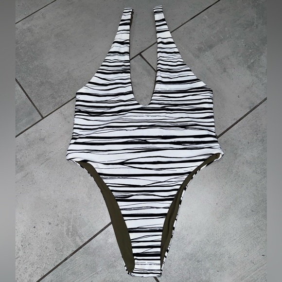 ASOS Evil Twin Reversible One Piece Swinsuit - size medium - Picture 1 of 4